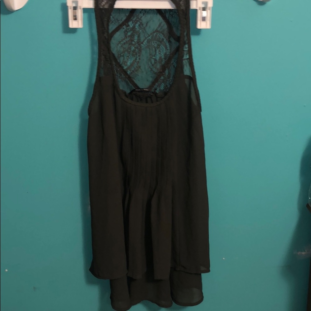 High-low Hunter Green Top